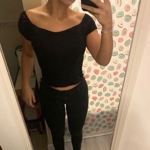 Lace Off The Shoulder Top